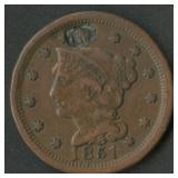 1851 Braided Hair Large Cent