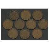 Run of 1910's S-Mint Lincoln Cents 1910-1919