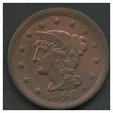1848 Braided Hair Large Cent