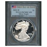 2022-W ASE Silver Eagle 1ozt PCGS PF70 DC