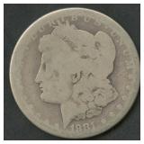 1881 Morgan Silver Dollar