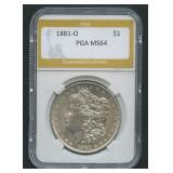 1881-O Morgan Silver Dollar Graded