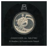 Mexico 2000 5 Pesos .999 Silver 1 ozt