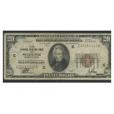 1929 $20 Federal Res Bank Note Philly FR-1870C
