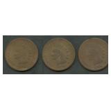 3- Mixed 1870's Indian Head Cents