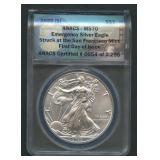 2020-S ASE Silver Eagle 1ozt ANACS MS70