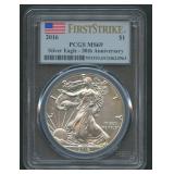 2016 ASE Silver Eagle 1ozt PCGS MS69