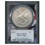 2023 ASE Silver Eagle 1ozt PCGS MS70