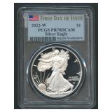 2022-W ASE Silver Eagle 1ozt PCGS PF70 DC