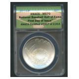2014-P National Baseball HOF $1 ANACS MS70