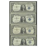 4- Mixed 1957 $1 Silver Certificates STAR Notes