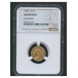1908 $2.50 Gold Indian NGC AU Details