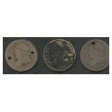 3- Mixed Capped Bust Half Dimes