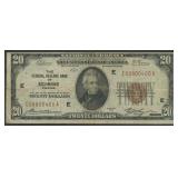 1929 $20 Federal Res Bank Note RICH FR-1870E