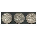 (2.12 ozt TW) 3- Finland 1983 50 M .500 Silver