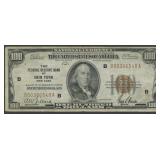 1929 $100 Federal Res Bank Note NY FR-1890B