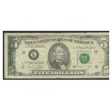 1988A $1 Federal Reserve Note Error FR-1980L