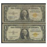 2- 1935A $1 Silver Certificates No Africa FR-2306