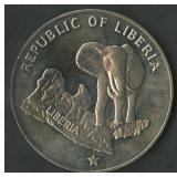 Rep. of Liberia 1974 $5 .900 Silver 1.13 ozt TW