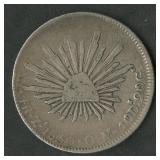 1850 Mexico 4 Reales .903 Silver 13.4g TW