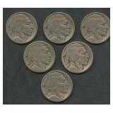 6- 1923-S Buffalo Nickels