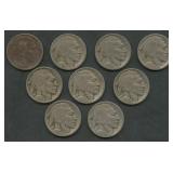 9- 1920-D Buffalo Nickels