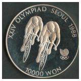 Korea 10000 Won 1988 Olympics .925 Silver Coin