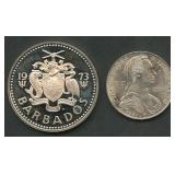 (1.44 ozt TW) 2- Mixed Foreign Coins .800 Silver