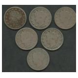6- 1883 With Cents Liberty Head V Nickels