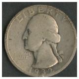 1932-S Washington Silver Quarter