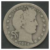 1914-S Liberty Head Barber Quarter