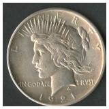 1921 Peace Silver Dollar