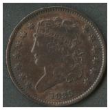 1835 Half Cent Classic Head