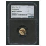 2026 Niue 1 Gram Dinosaur NGC Rev  PF70 22k Gold