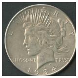 1934 Peace Silver Dollar