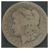 1884-S Morgan Silver Dollar