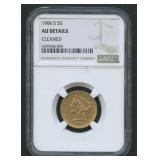 1906-S Liberty $5 Gold NGC AU Details