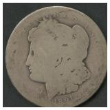 1891-O Morgan Silver Dollar