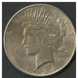 1934 Peace Silver Dollar