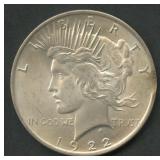 1922 Peace Silver Dollar Clipped Planchet