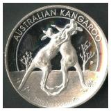 2010 Australian Kangaroo $1 .999 Silver Rd 1 ozt