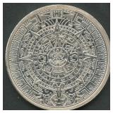 Aztec Calendar .999 Silver Round 1 ozt
