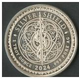 2024 Silver Shield .999 Silver Round 1 ozt
