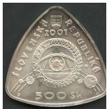 2001 Czechoslovakia .999 Silver Shield 1 ozt