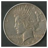 1934 Peace Silver Dollar