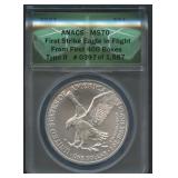 2021 ASE Silver Eagle Type 1 ANACS MS 70