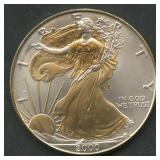 2000 ASE Silver Eagle 24K Select-Layered Gold