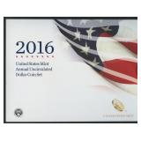 2016 US Mint Annual Uncirculated Dollar Coin Set