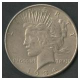 1934 Peace Silver Dollar