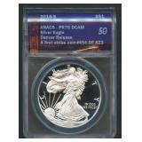 2018-S ASE Silver Eagle ANACS PR70 DCAM